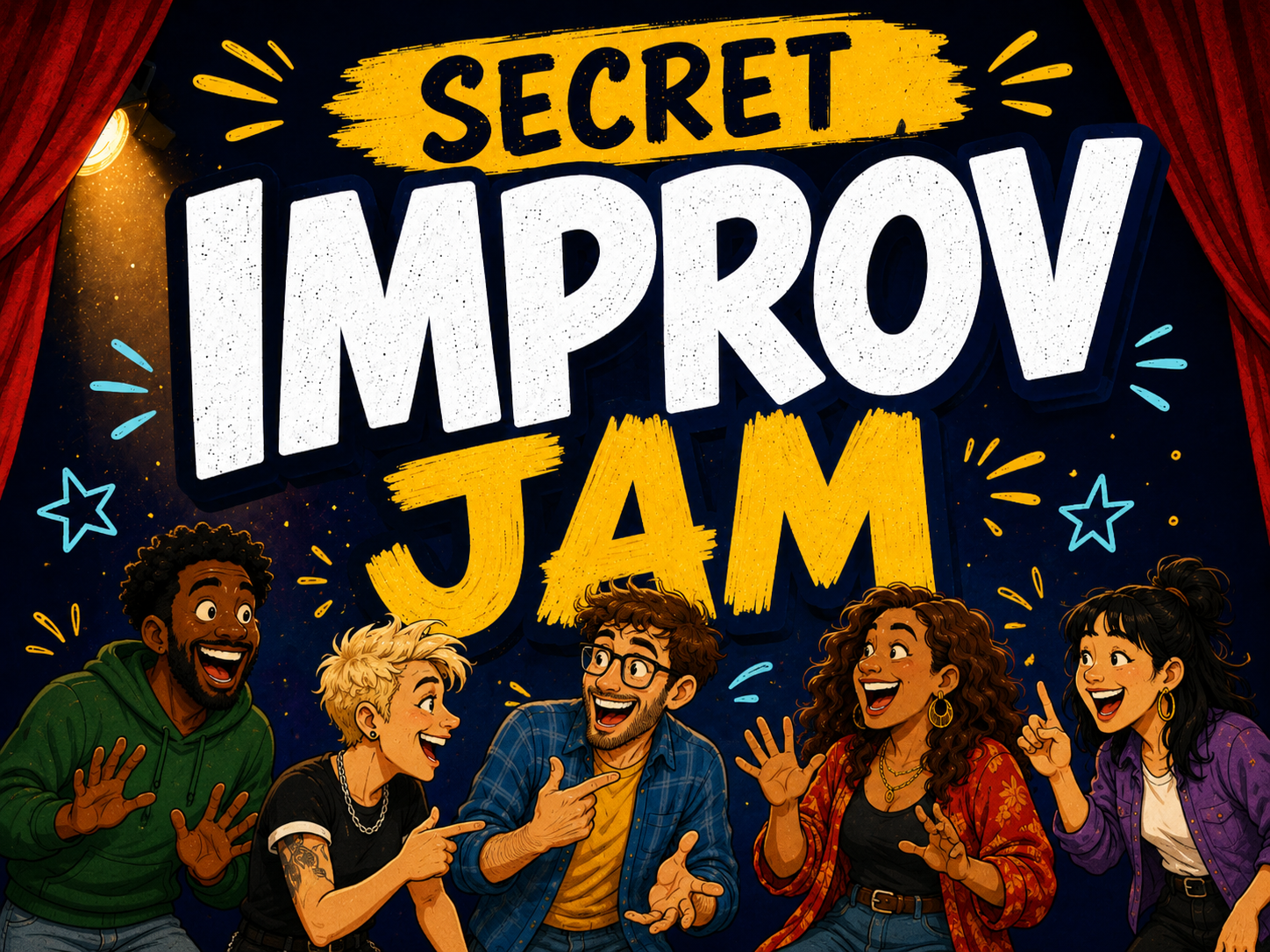 Secret Improv Jam promotional artwork